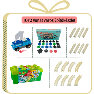 Vonat Város Építőkészlet - Elemes Mozdonnyal